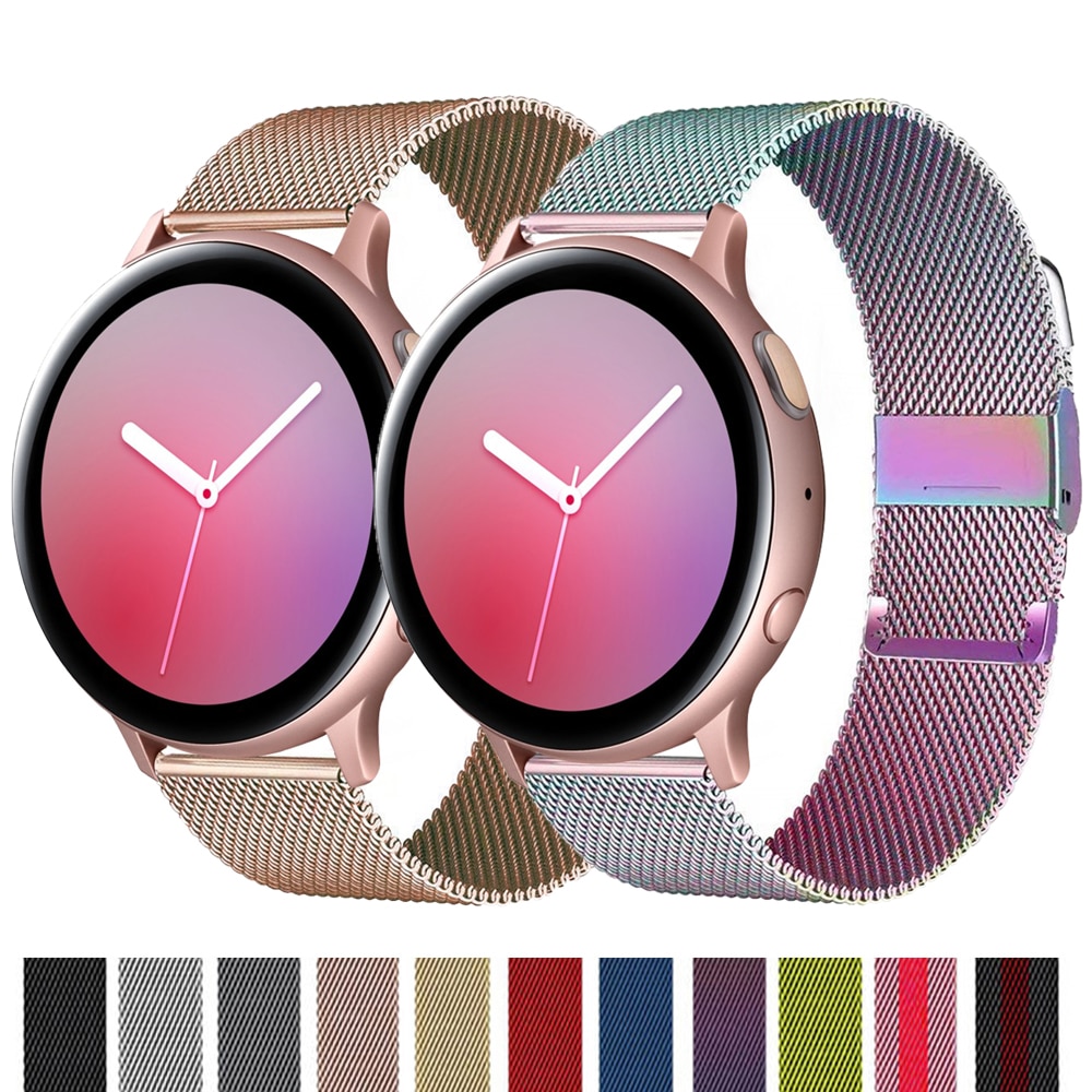 Milanese Band Voor Sumsang Galaxy Horloge 3 Galaxy Horloge Actieve 2 40/44Mm Metaal Rvs 20Mm 22Mm Riem Voor Huawei Horloge