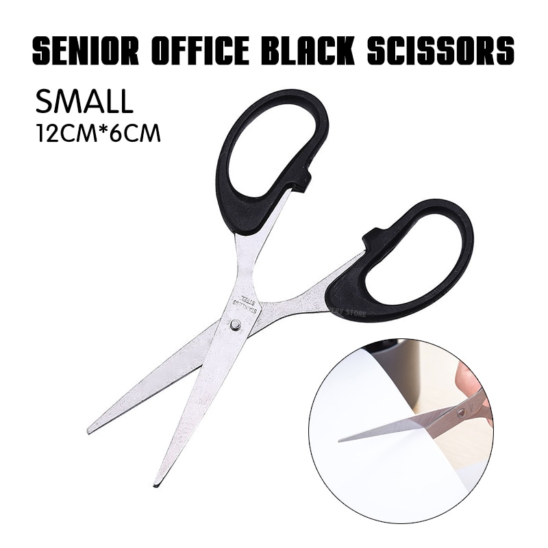 1P Senior Office Black Schaar Papier Schaar Handleiding Schaar Essentials Rvs (Klein Formaat) kantoor 3 Maten Plastic