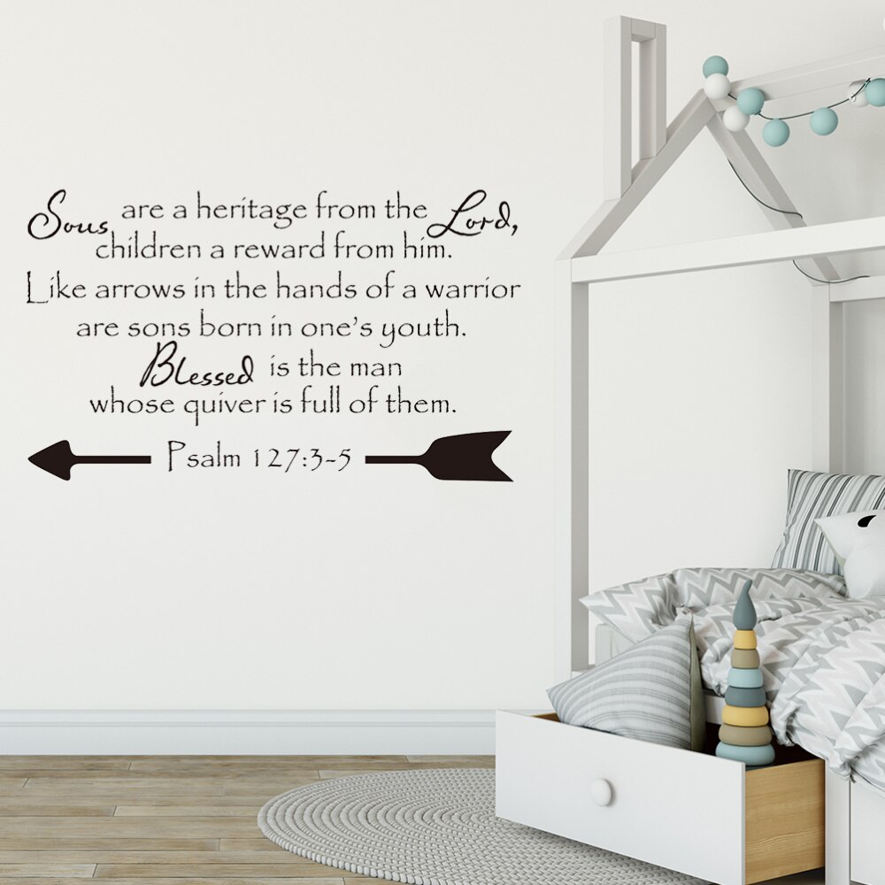 Psalm 127:3 Vinyl Wall Art Religieuze Home Decor Citaat Bijbel Schrift Muur Decals