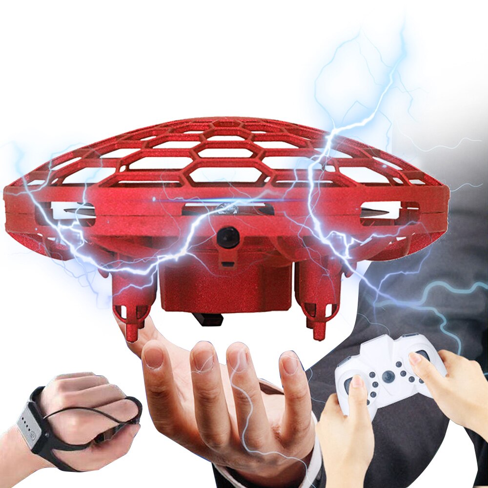 Gebaar Inductie Fly UFO Mini Drone Horloge RC Drone Led Licht Gebaar Sensing UFO Drone Vliegtuigen Quadcopter Speelgoed voor Kids