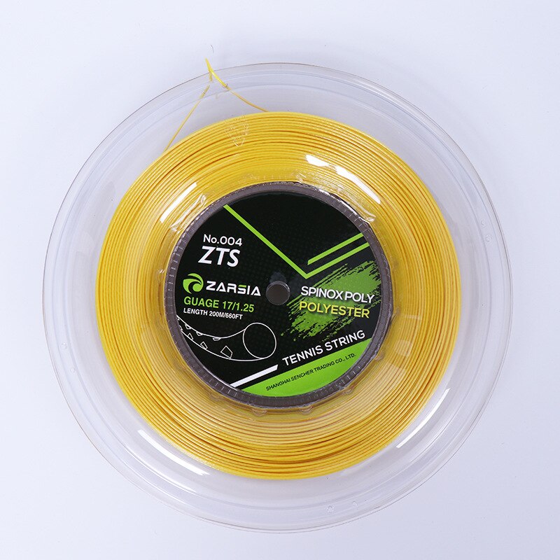 1 Reel Tennis String Durable Hexagonal Polyester Tennis Racket String 1.25MM 200M Big Blue String: yellow