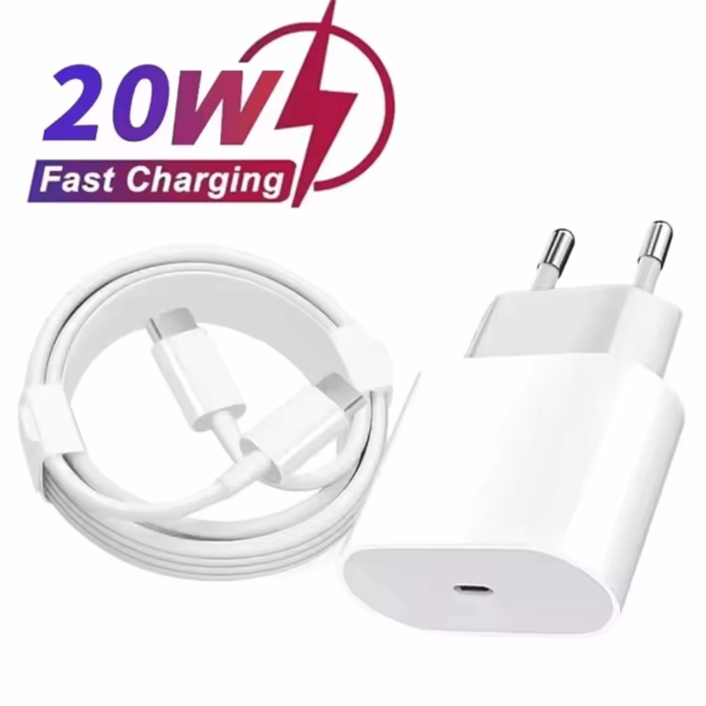 20W Fast Charger For Apple For iPhone 14 13 12 15 16 Pro Max X XS XR Quick Charger Phone Adapter USB C Type C Fast Charge Cable