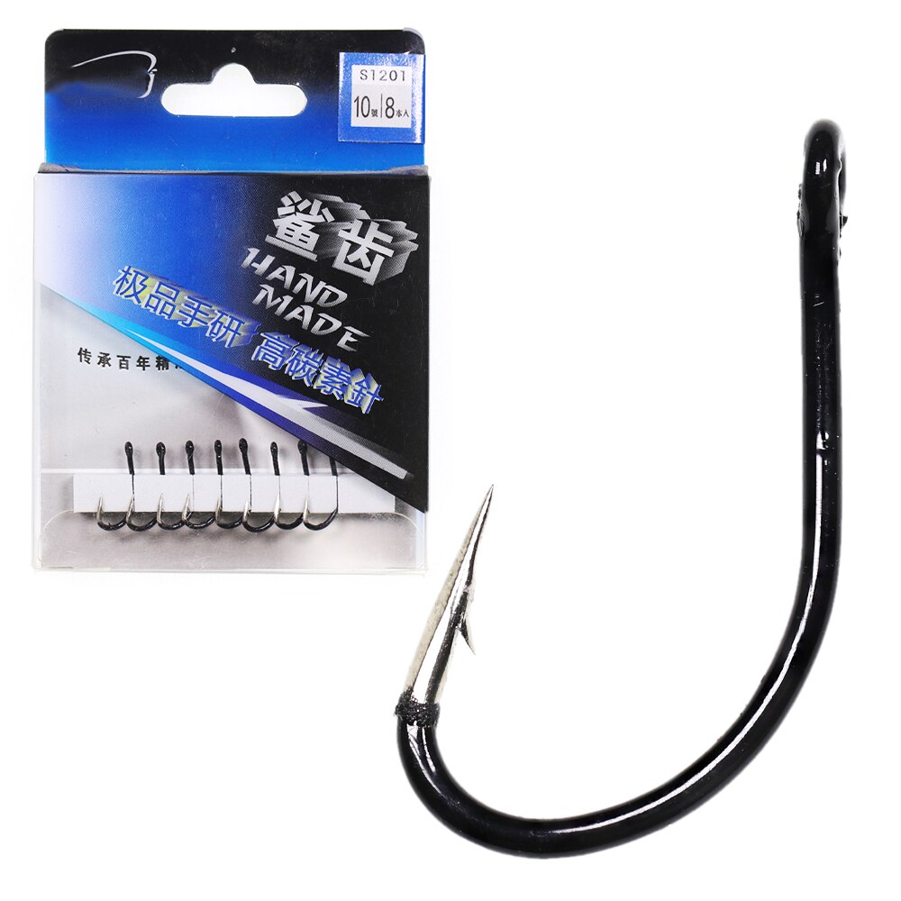 Jigeecarp-anzuelos de pesca de carpa de acero al carbono, anzuelos de pesca fuertes, tamaño 1 #-10 #, para pesca de carpa, 1 paquete
