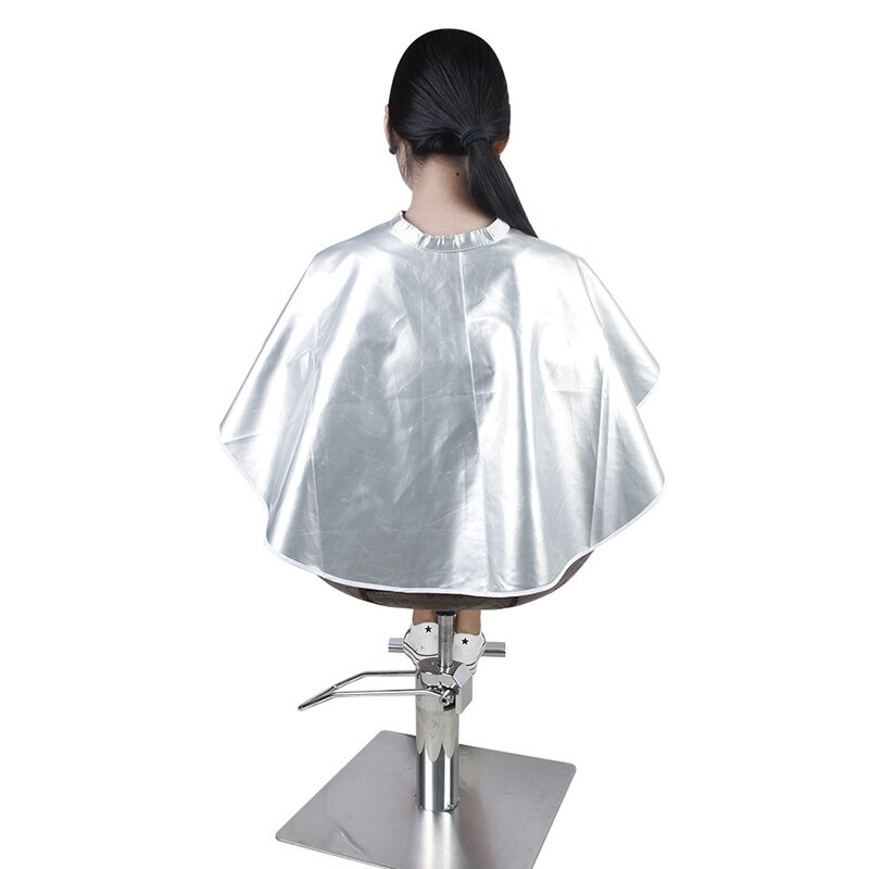 Hook & Loop Locking PVC Salon Hair Apron Mirror Surface Smooth Bib Gown Cappa Hairdressing Collar Styling Wraps Shawl