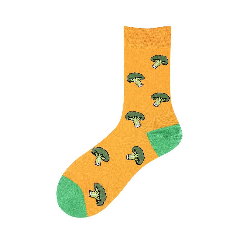 1 paire hommes chaussettes coton drôle équipage chaussettes fruits banane ananas brocoli chaussettes nouveauté chaussettes pour automne hiver: 1298c / EUR39-44