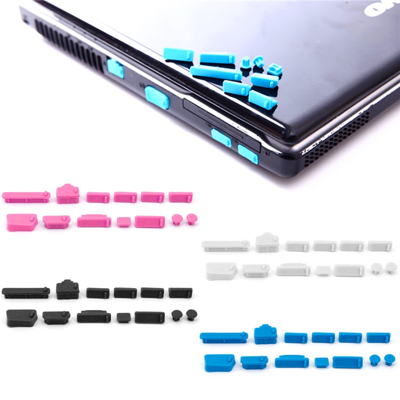 3 stks/set Siliconen anti-stof Poorten Cover Stopper Set Stof Plug Voor Laptop Notebook