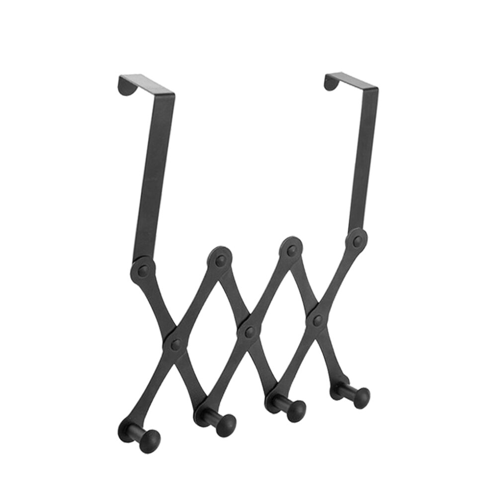 Deur Opknoping Haak Punch Gratis Deur Hanger Hoeden Tassen Houder Tie Sjaal Sleutel Haak Verstelbare Muurhanger Kledingrek Handdoek plank