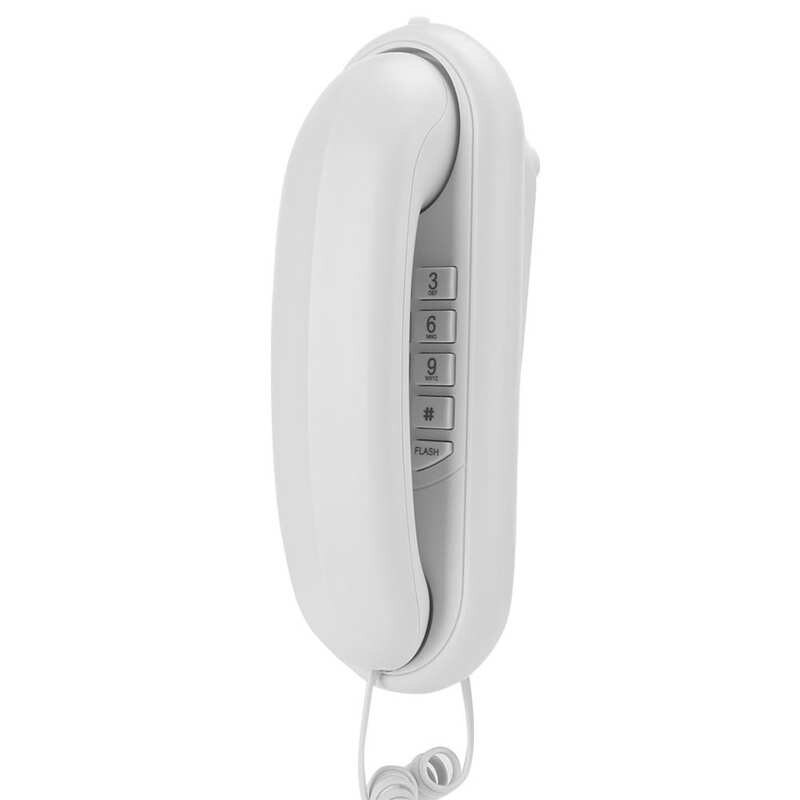 Téléphone fixe mural blanc double usage pour hôtel, salle de bain, bureau, famille