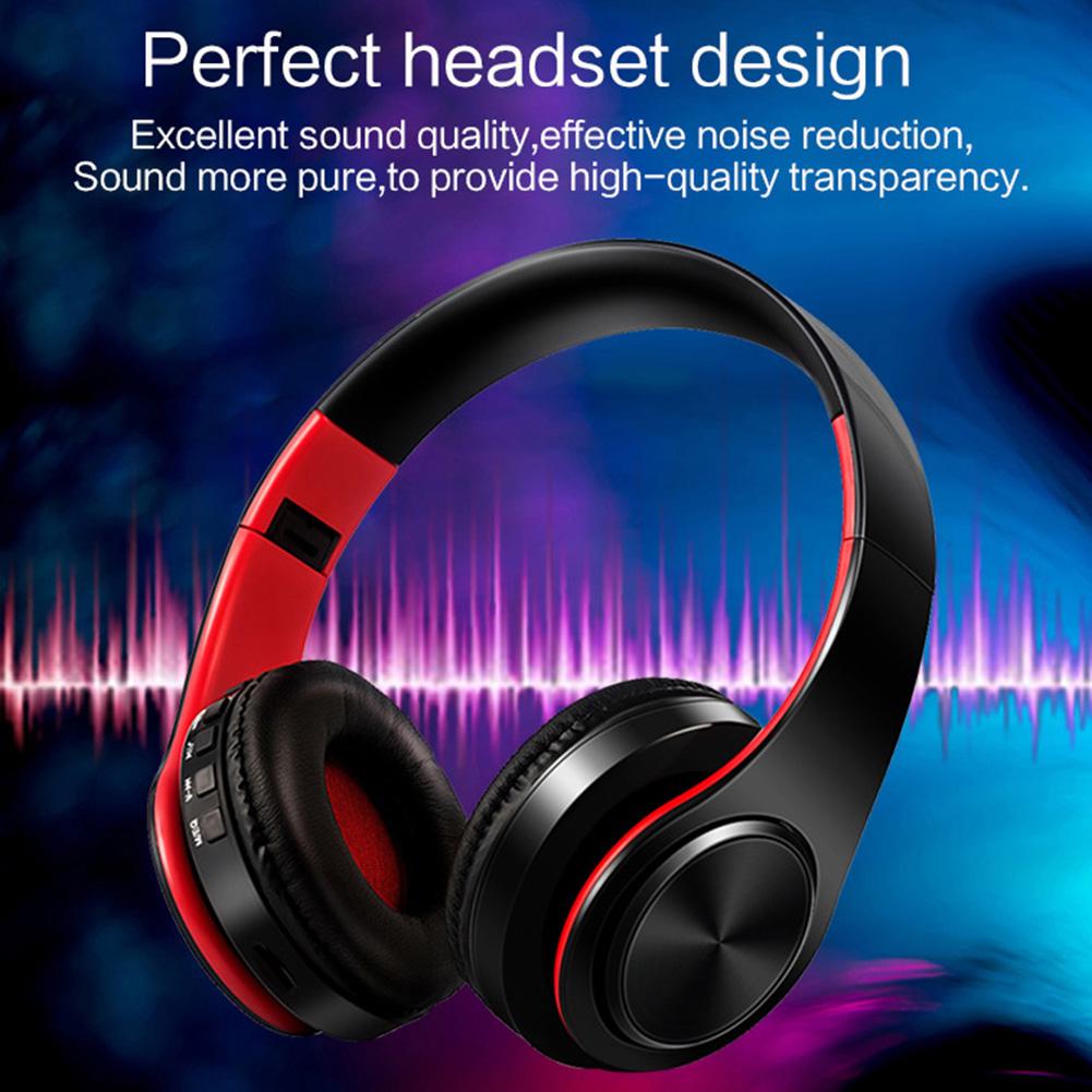 Opvouwbare Over-Ear Hifi Stereo Bluetooth 5.0 Draadloze Hoofdtelefoon Sport Headset