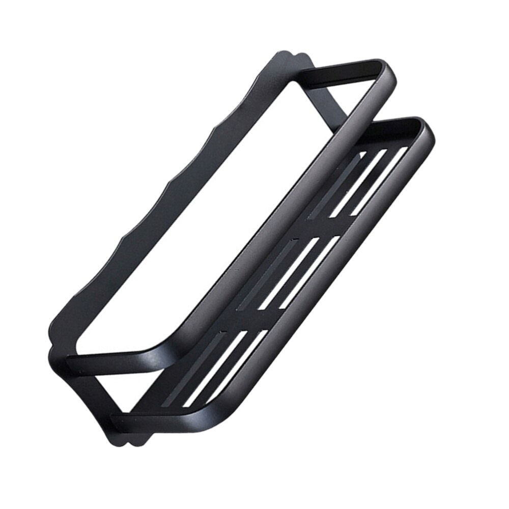 Punch Free Storage Stand Bathroom Shower Shelf Soap Shampoo Cosmetic Shelf Holder Organizer for Home Bathroom (Black Single Laye