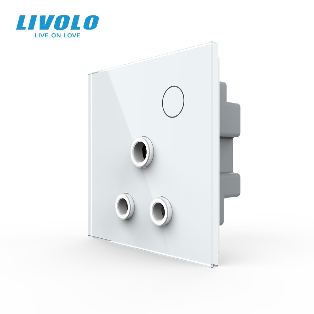 Livolo UK standard 15A Wall Power Socket, Touch Function Control, Ground Wires Link, 220-250V, Remote Control