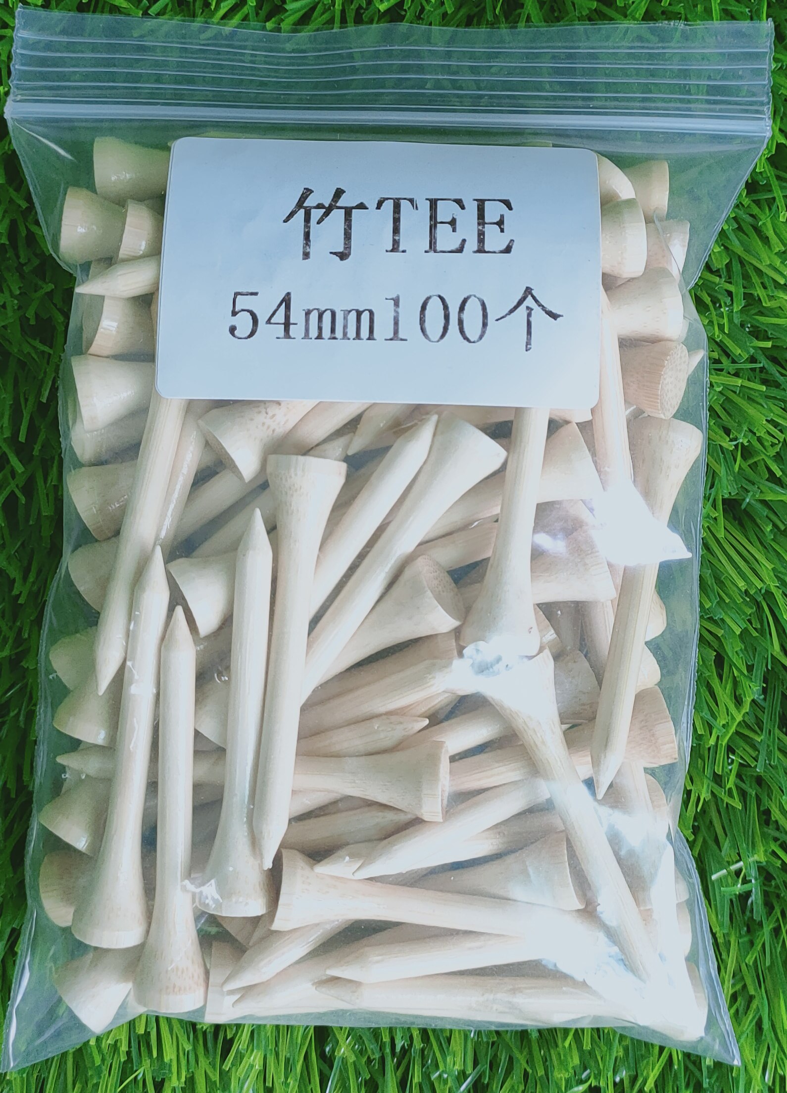 100Pcs Golf Tees Bamboo Tee Golf Balls Holder 4 Sizes Available Stronger than Wood Tees Golf Training Aids: 54mm 100pcs