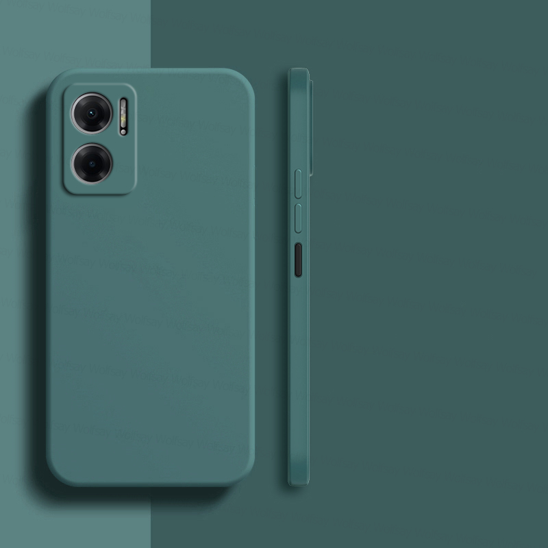 per Xiaomi Redmi 10 5G Custodia Xiaomi Redmi 12C 10C 9 10 5G coperchio Antiurto silicone Liquido TPU Cassa Posteriore Del Telefono Xiaomi Redmi 10 5G: Della tela di canapa / Nero Verde