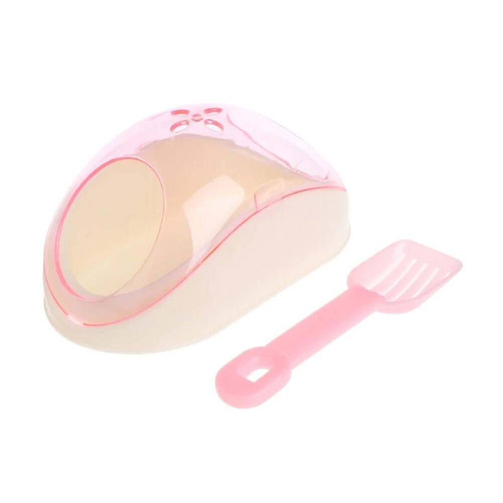 Litière en plastique pour animaux domestiques, Hamster, souris, bain de sable, Sauna, boîte de toilette avec pelle, toilettes pour animaux de compagnie: PK