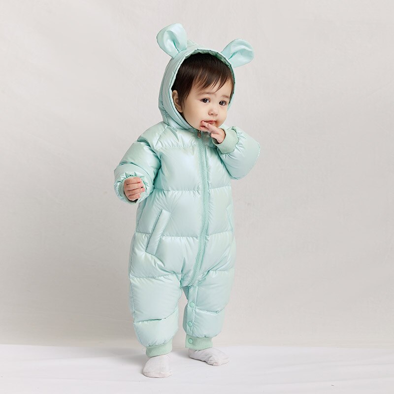 Crianças de inverno roupas para baixo jaqueta meninos outerwear casacos engrossar impermeável infantil snowsuits para meninas do bebê macacão