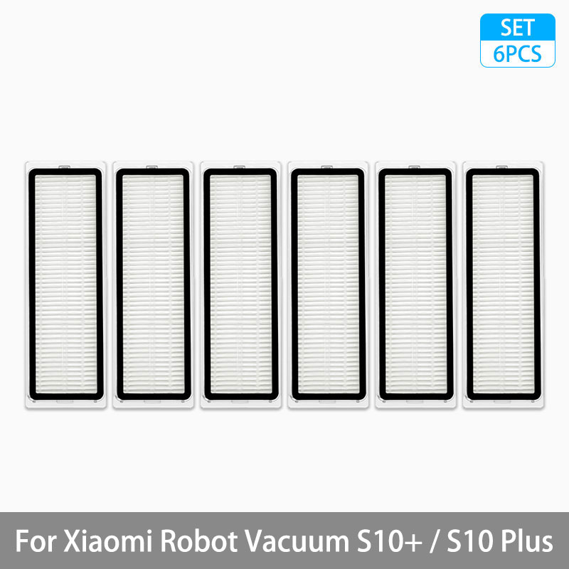 Para xiaomi robô vácuo s10 +/s10 plus acessórios escova lateral principal filtro hepa mop pano pano peças de reposição: Cinza escuro