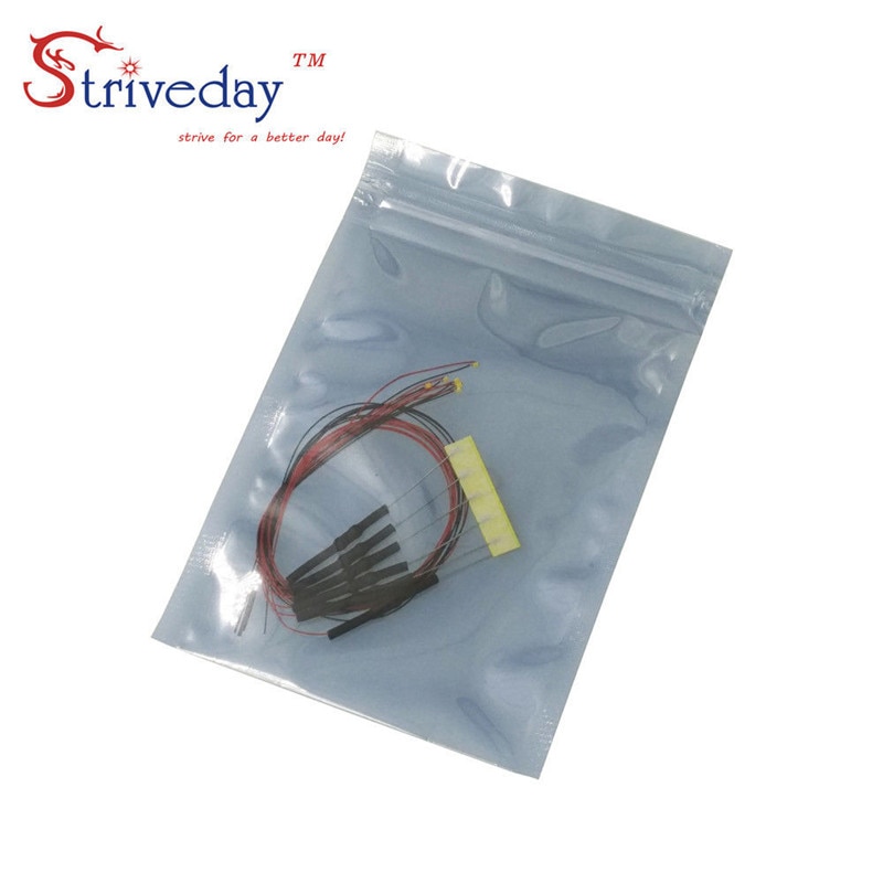 Lot de 10 résistances led pré-soudées cms, micro-litz 1206 20 cm 8-12 v modèle diy
