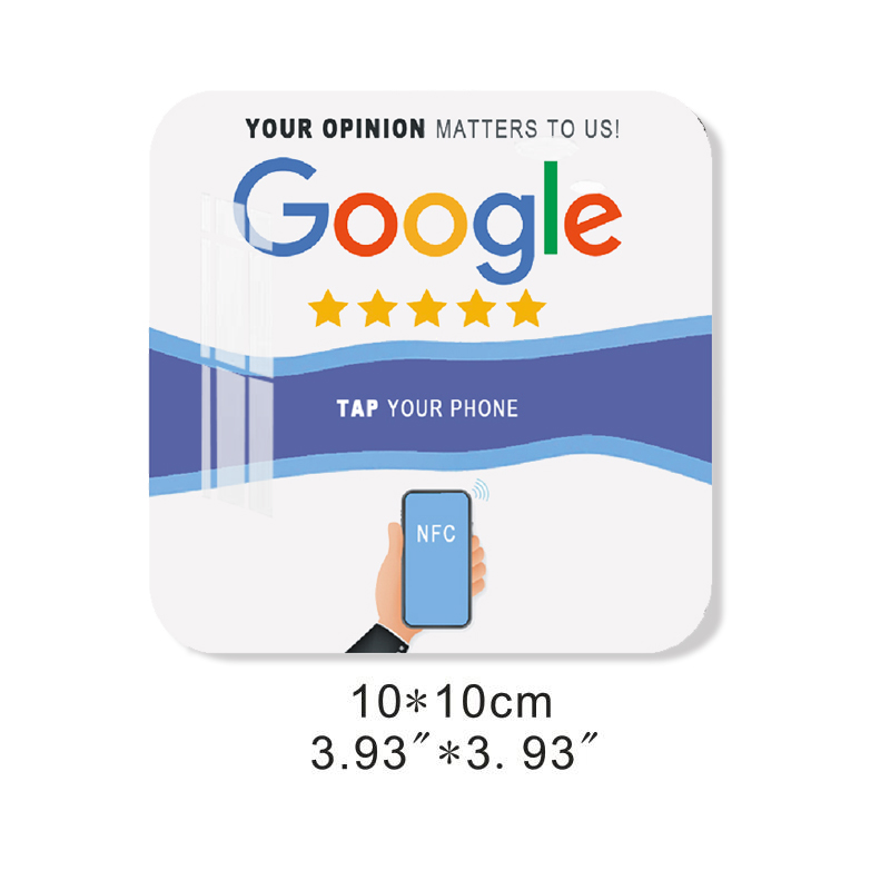 Acrylic NFC Plaque NFC Plate Google Reviews Increase Your Reviews: BROWN