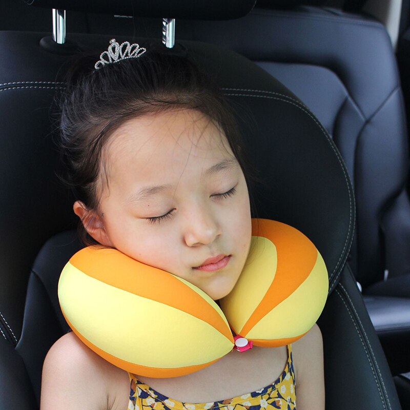 Newly Kids U Shape Pillow Head Neck Support Pillow Kids' Headrest for Travelling Napping Travel Pillow TE889