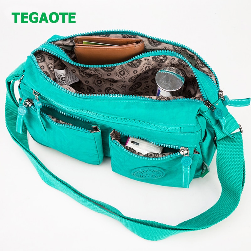 TEGAOTE Messenger Tas Toevallige Multi Ritsvak Vrouwen Kleine Schoudertas Crossbody Tas Dames Satchel Handtas Gsm Pouch