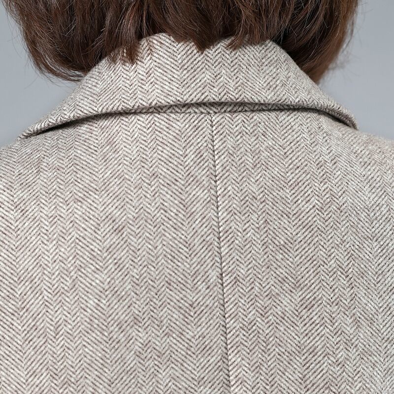 Cappotto di lana senza maniche abbigliamento donna 2022 primavera autunno nuovo gilet lungo sottile doppio petto casuale gilet femminile superiore