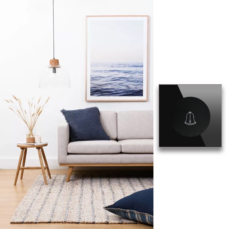 Atlectric Usb Wall Power Socket Black Crystal Glass Panel EU French Socket TV CAT6 HIMI Outlet Function Key DIY Free Combination