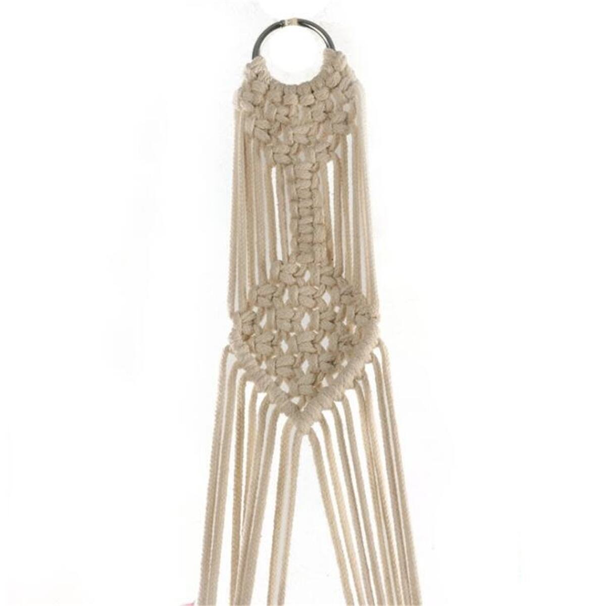Hecho a mano macramé para planta de cesta de pote de flor Macrame nudo de elevación para la decoración de la pared de Countyard jardín