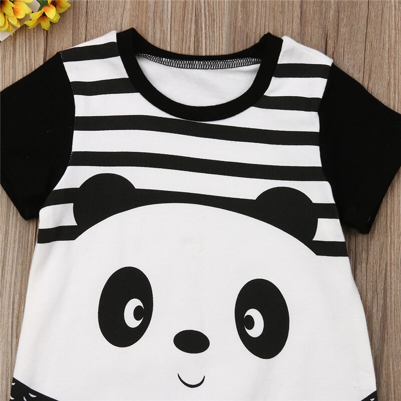 Peuter Baby Jongen Meisje Kleding Romper Leuke Panda Romper Jumpsuit Kid Zomer Kleding Speelpakje Casual Outfit 0-3Y