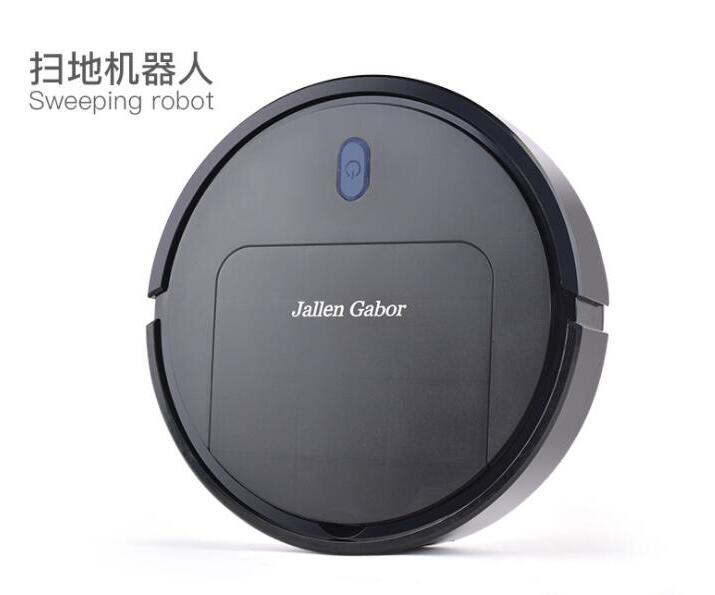 Upgraded Smart Robot Vacuum Cleaner Multifunctional 3-In-1 Auto Rechargeable Floor Sweeping Robot Dry Wet Vacuum Cleaner Machine: Black