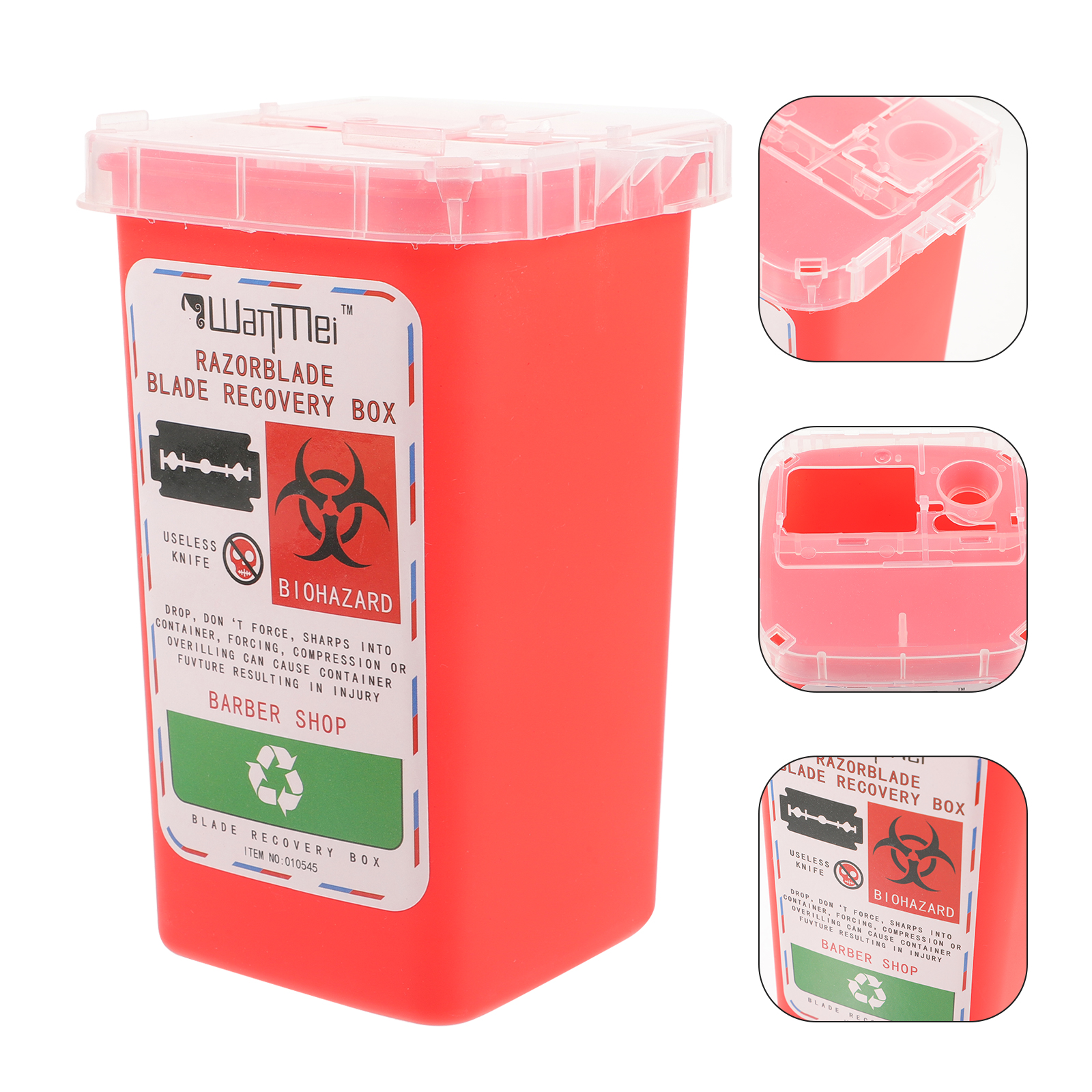 Disposable Blade Disposal Container Shaving Blade Recycling Box Razor Blade Holder For Hair Salon Use Plastic Blade Disposal