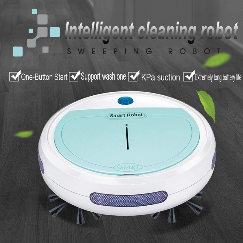 3-In-1 Robot er/Vacuum/Mop, Rechargeable Automatic Smart Robot Vacuum Cleaner Edge Cleaning Suction er for Pet Hair, C