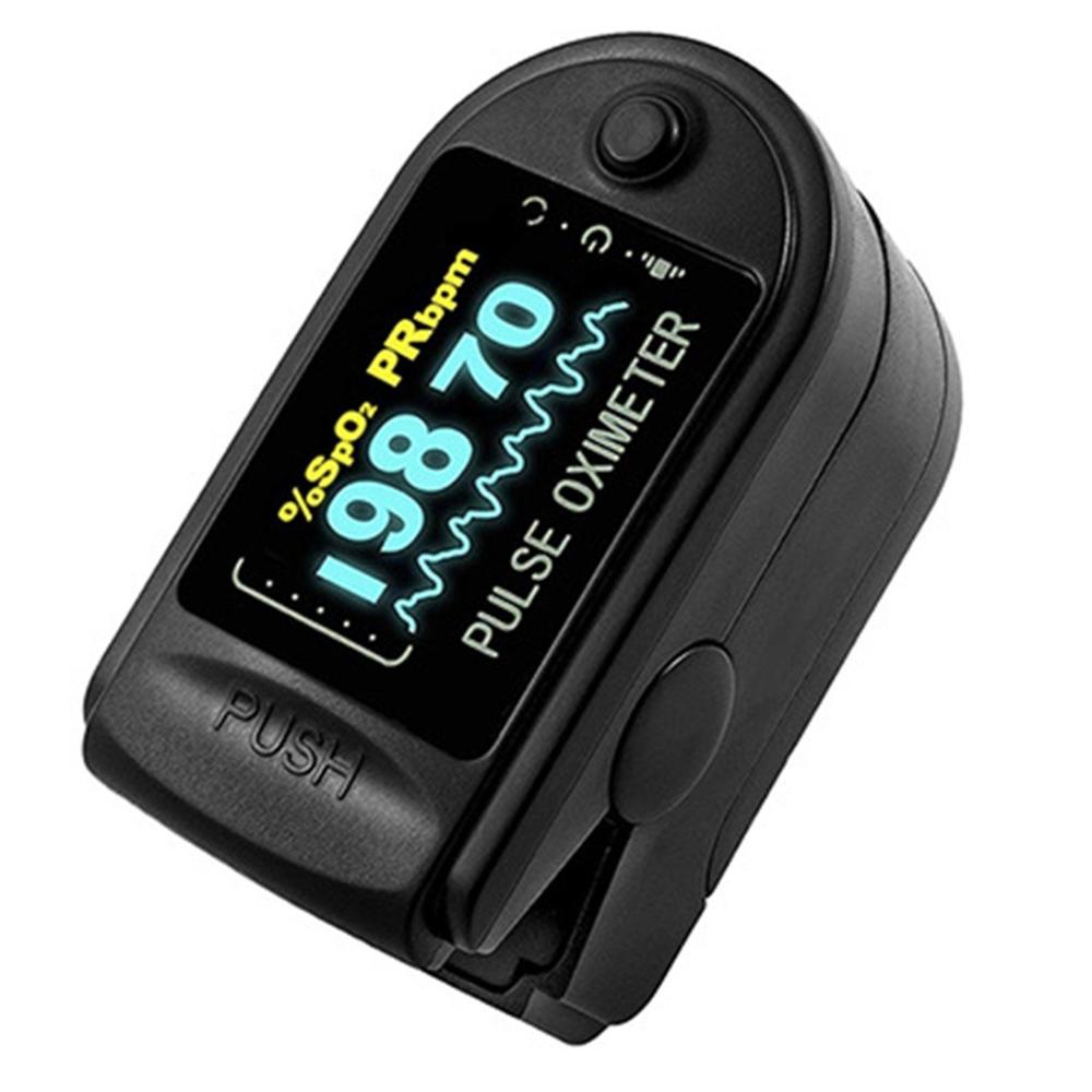 Finger clip oximeter pulse belt breathing monitoring pulse oximeter display oximeter finger Health Dignostic Monitor: Black