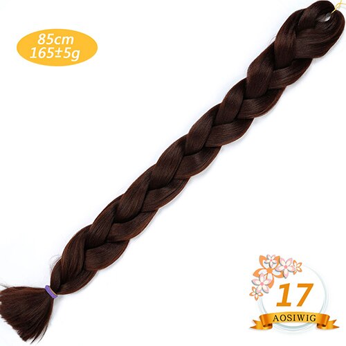 AOSIWIG 165g/pack Synthetic Super Jumbo Braiding Hair Crochet Purple Blue Braids Hair Extension Expression Rainbow Braiding Hair: #26