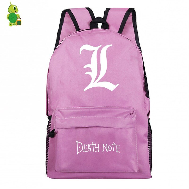 Death Note-mochila informal para ordenador portátil, morral escolar para adolescentes, niñas y niños, bolsos de hombro de viaje a la , bolsas de libros para niños: 801-Note1b-Note2b-8