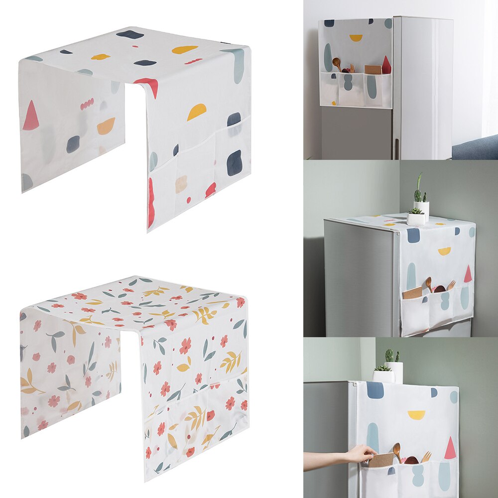 Keuken Anti-stof Waterdicht Koelkast Covers Magnetron Cover Met Opbergtas Voor Thuis Stofkap Schoon Accessoires