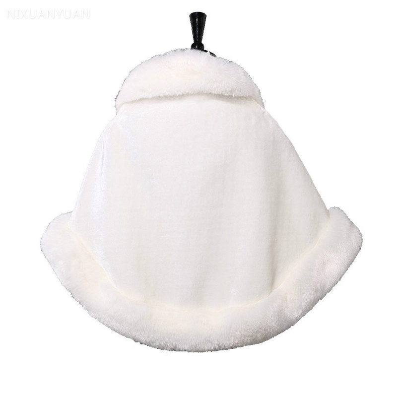 Offre spéciale pas cher fourrure boléro mariage Wrap châle mariée veste manteau accessoires mariage Cape manteau