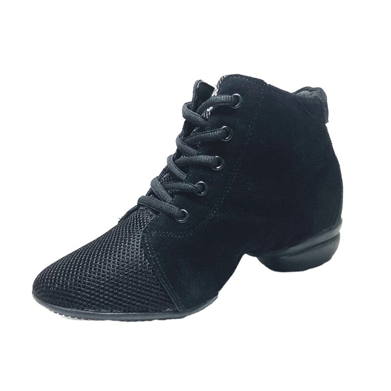 Suede High Top Woman Dance Shoes Split Sole Antiskid Girl Sneaker Sport Shoe: suede  mesh / 39