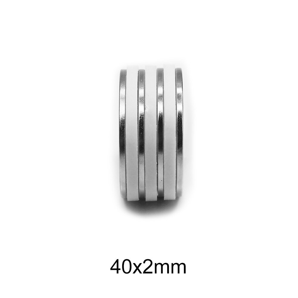 40 x 2 kraftfulla starka magneter 40mm x 2mm permanenta neodymmagneter 40 x 2mm rund stort magnetbälte med 3m självhäftande 40*2