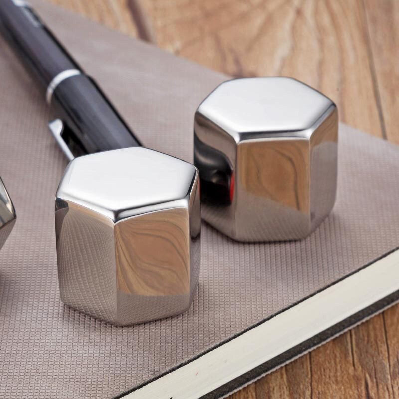 1impostato pietra in acciaio inossidabile per Whisky 6/8 pietre di Whisky cubetti di ghiaccio cubo ecologico birra refrigeratore sbarra pietre per refrigeratori di vino