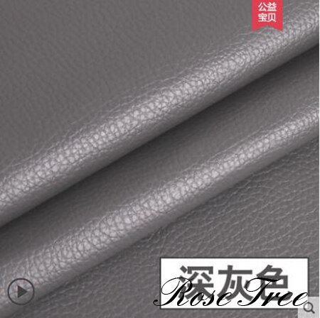 Imiteret præget læder, imiteret læderstof til syning, kunstigt syntetisk læder  d30 50 x 140cm store litchi pu læder 0.65mm: B066