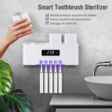Sterilizzatore automatico per spazzolino da denti Xiaomi Smart UV con 3 tazze accessori per la disinfezione a parete