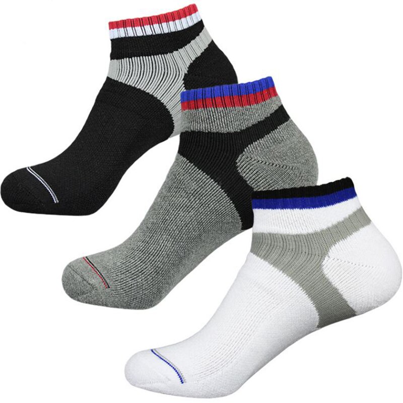 Calcetines antideslizantes y gruesos para hombre, medias deportivas para tenis, bádminton, ciclismo, baloncesto, calcetines de deporte para exteriores, 3 pares