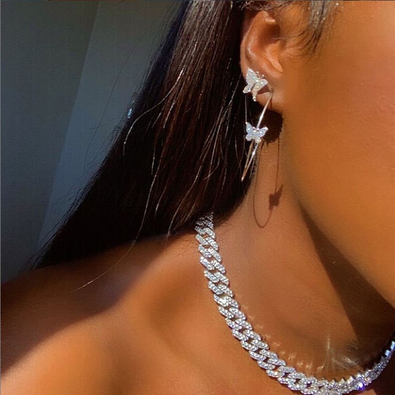 12 millimetri Cubana Miami Link Iced Out 5A cubic zirconia cz Pesante Catena Della Collana Punk Del Choker Bling Bling Pendenti E Ciondoli Hiphop donne degli uomini Dei Monili