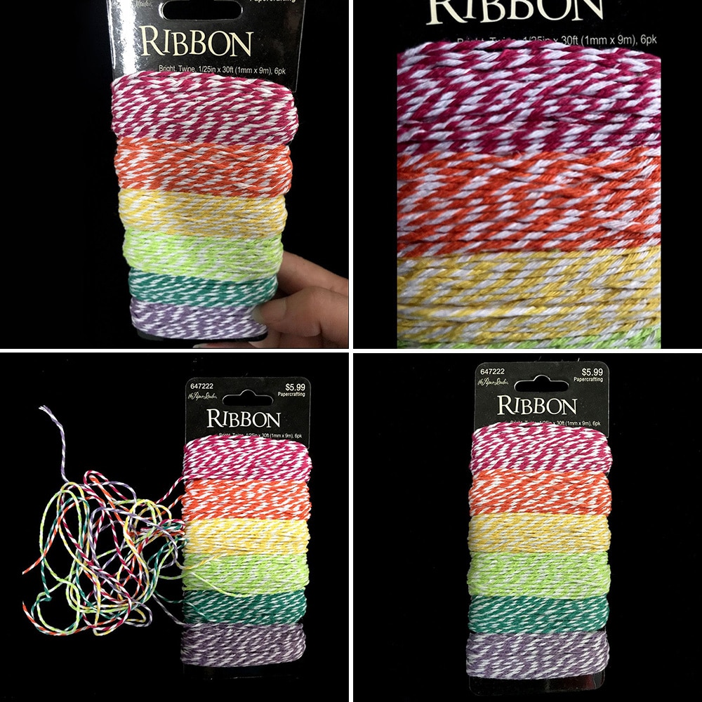 30 Ft Ribbon Thin Baker Twine Cotton Rope For Home Handmade Christmas Packing Craft Rope DIY Wedding Party Decoration