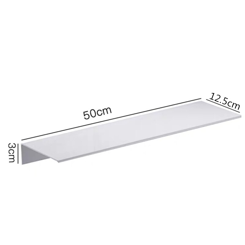 WZLY Bathroom Shelves Chrome/White Aluminum Wall Mounted Kitchen Shelves Bathroom Shower Storage Racks Shampoo Cosmetic Shelf: White