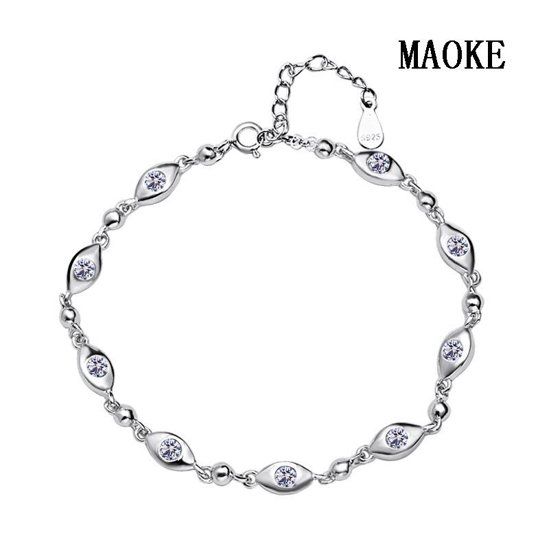 Promotionele S925 Sterling Sv Armband Ingelegd Zirkoon Paar Demon Eye Armband Mode-sieraden Voor Vrouwen Mode