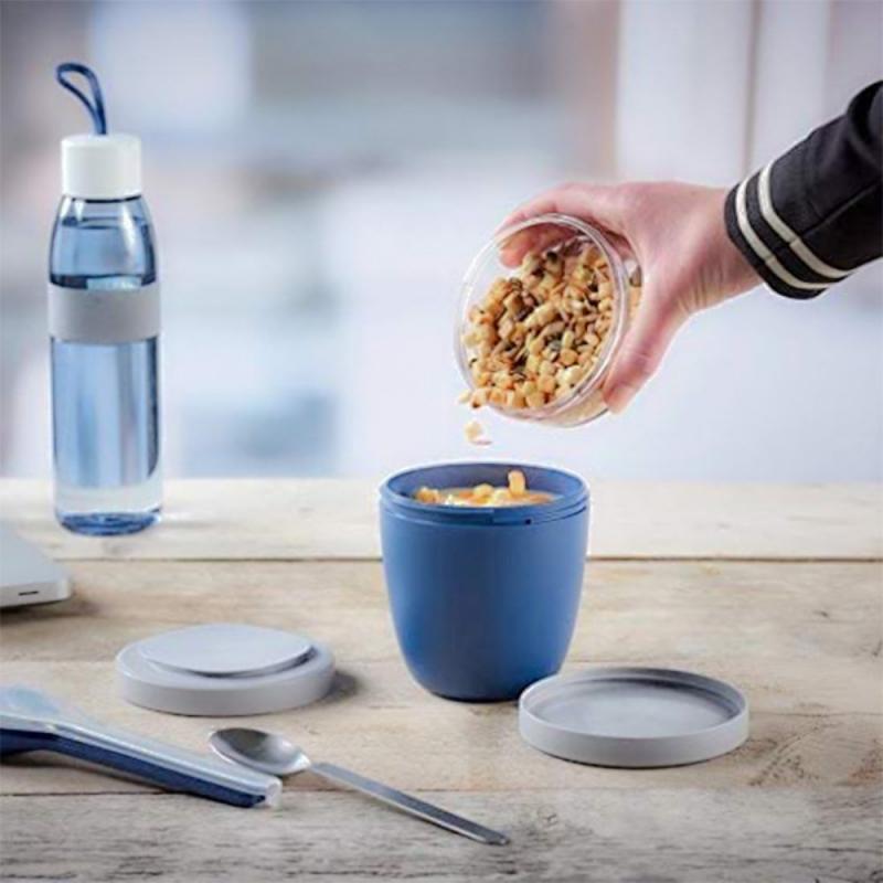 2-In-1 700Ml Lunch Cup Creatieve Draagbare Reizen Verse Houden Kom Gaan Lunchbox Yoghurt moer Verse Houden Cup Soep Blikken Thuis