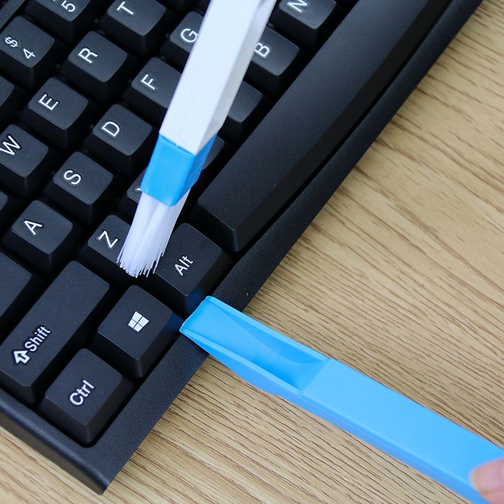 1 Pc 2 en 1 oficina ventana multipropósito pista cepillo de limpieza de surcos pala computadora teclado plegable cepillo de limpieza de la herramienta