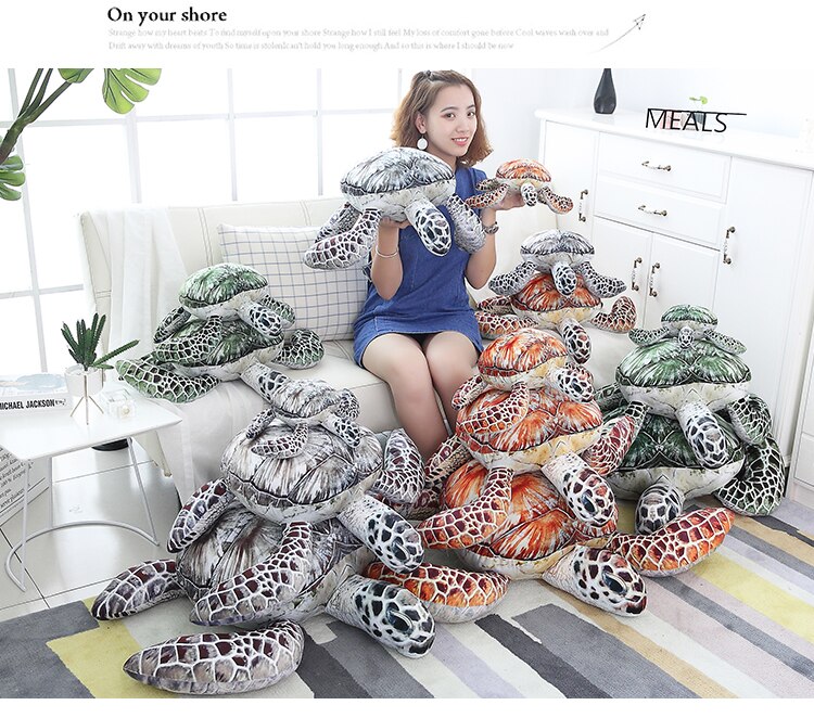 Peluche tortue douce, animaux en peluche, adorables poupées océaniques, coussin pour enfants, oreiller en peluche mignon de dessin animé