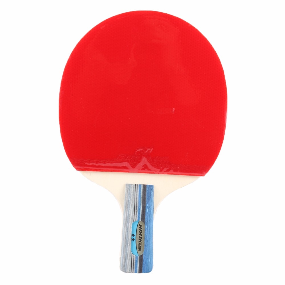 Carbon Fiber Table Tennis Racket Blade With Double Face Pimples-in Ping Pong Racket long handle with 2 balls 2002
